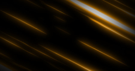 Abstract futuristic background yellow flying energy hi-tech magic glowing bright lines.