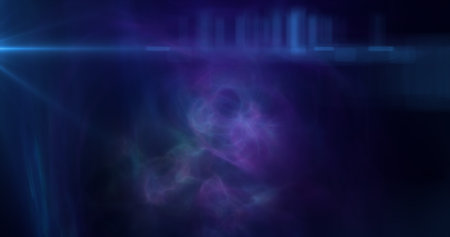 Energy cosmic dust and wave lines futuristic magical glowing bright. Abstract background.の写真素材