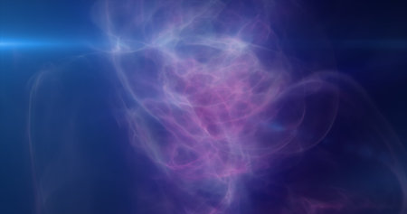 Energy cosmic dust and wave lines futuristic magical glowing bright. Abstract background.の写真素材