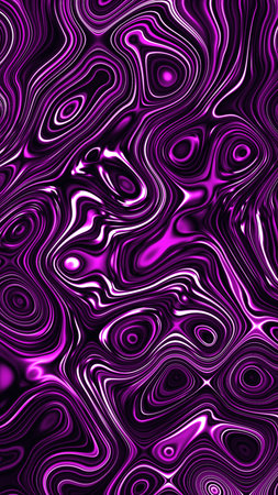 Vibrant abstract texture in deep magenta with glossy, flowing, wavy patterns resembling topographic...