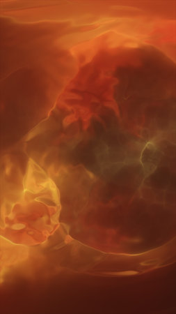 Fiery orange and yellow abstract swirling texture resembling molten lava.