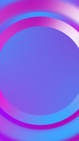 Abstract circular gradient background in shades of violet, pink, and blue with smooth curved shapes and soft lighting.の写真素材