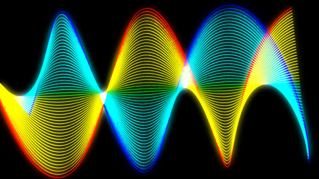 Abstract background of bright beautiful multi-colored rainbow lights glowing iridescent energy magic...