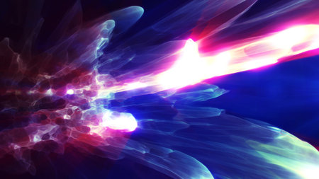 Energy abstract waves of magic and electricity iridescent glowing liquid plasma background.