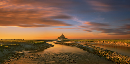Mont Saint-Michel Abbey, Normandy, France. June 16,2016. Mont Saint-Michel.のeditorial素材