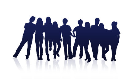 High resolution graphic of a happy group of friends. の写真素材