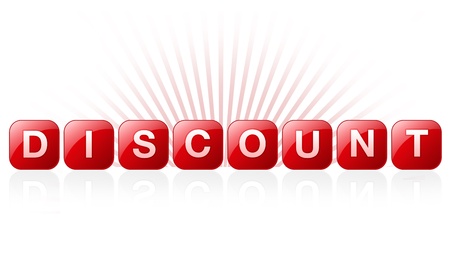 High resolution promotional graphic with the word Discount.の写真素材