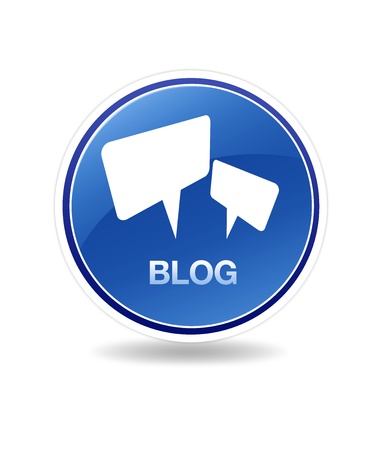 High resolution graphic of a blog icon with speech bubbles. の写真素材