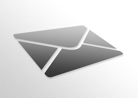 High resolution perspective graphic of a envelope.の写真素材