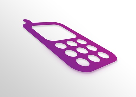 High resolution perspective graphic of a Phoneの写真素材