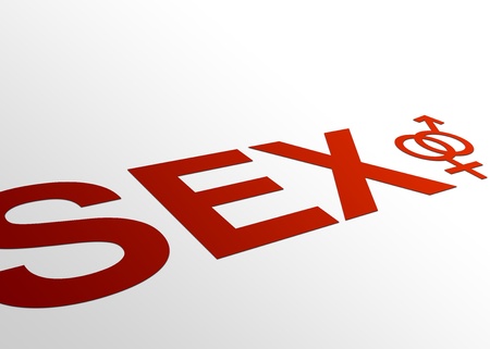 High resolution perspective graphic of sex with gender icons.の写真素材