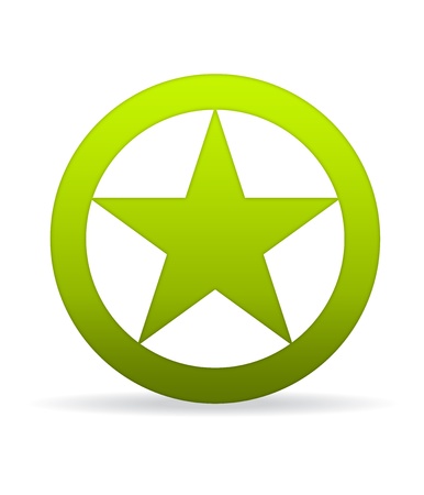 High resolution green star icon.の写真素材