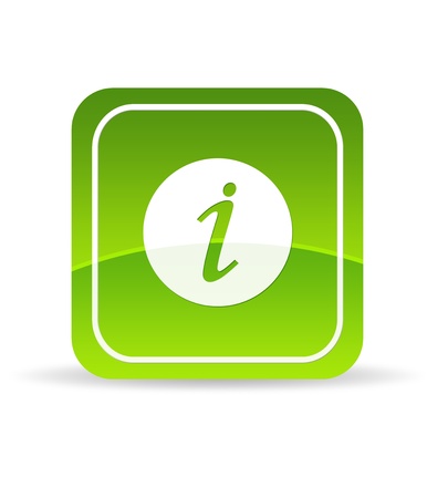 High resolution green information icon on white background.の写真素材