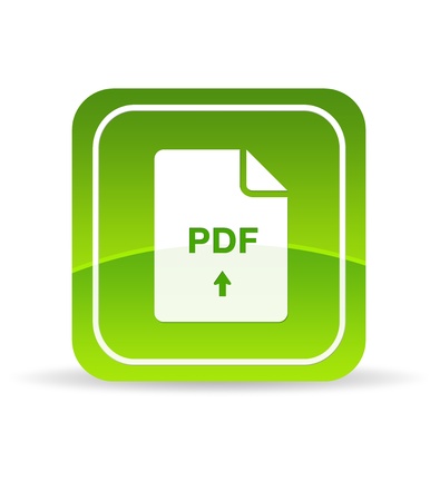 High resolution green pdf icon on white background.の写真素材