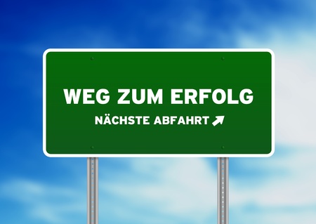 High resolution graphic of a Road to Success Highway Sign on Cloud Background. の写真素材