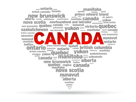 I Love Canada Illustration on white background.のイラスト素材