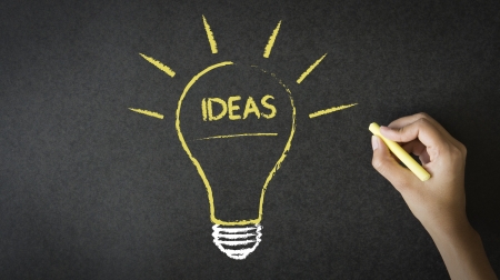 Ideas Lightbulbの写真素材
