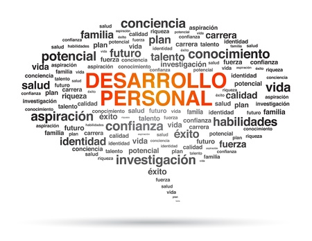 Personal Development Word Cloud Speech Bubble on white backgroundのイラスト素材