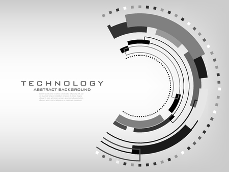 Future technology concept abstract white backgroundのイラスト素材