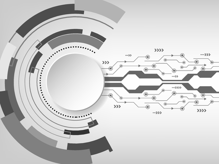 Future technology concept, abstract white backgroundのイラスト素材