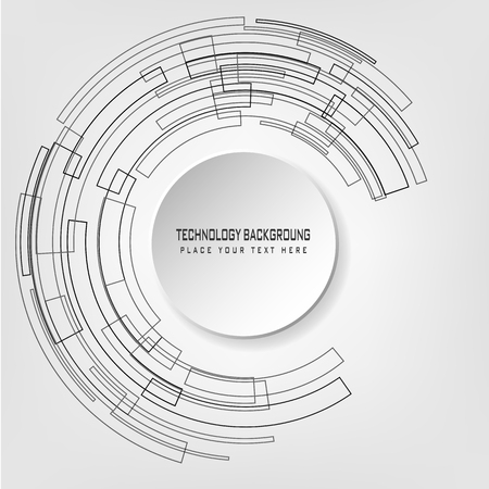 Abstract Vector Circles Technology with white Backgroundのイラスト素材