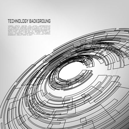 Abstract Vector Circles Technology with white Backgroundのイラスト素材