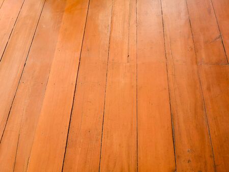 Golden teak Wooden floor in top view, natural backgroundの写真素材