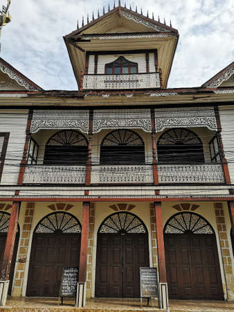 lampang , Thailand, on May 3, 2020. The most beautiful gingerbreaded House in Norther of Thailand, Lampangのeditorial素材
