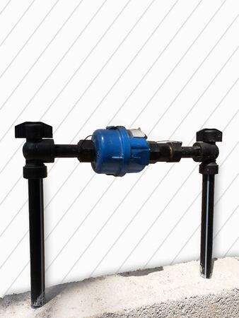 Water meter with a white backgroundの写真素材