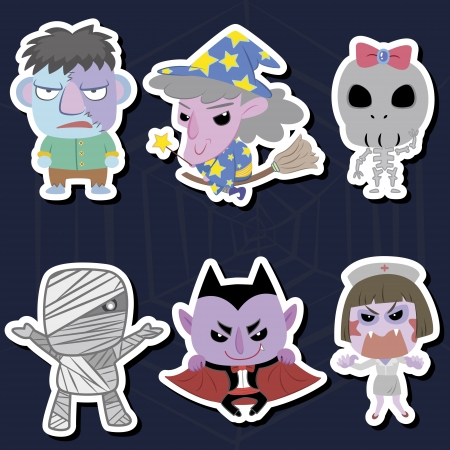 illustration of collection of Halloween icon setのイラスト素材