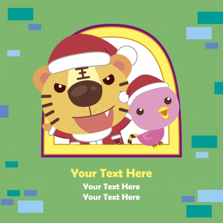 cartoon Xmas cardのイラスト素材