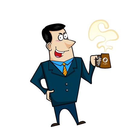 a cartoon business man, vectorのイラスト素材