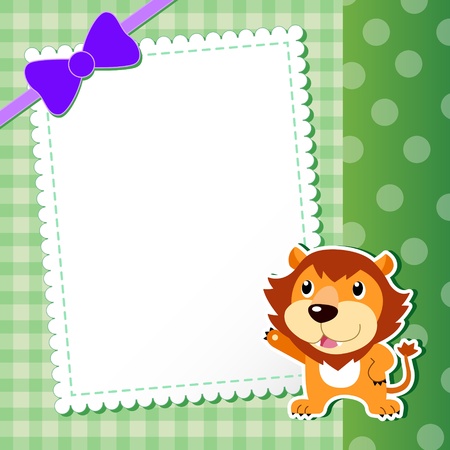 lion. baby card.  illustrationのイラスト素材