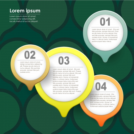 vector abstract 3d paper infographics. can be used for workflow layout, diagram, number options, web design. のイラスト素材