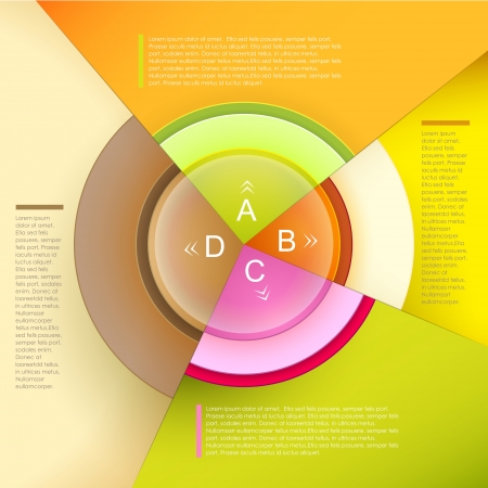 vector abstract 3d paper infographics. can be used for workflow layout, diagram, number options, web design. のイラスト素材