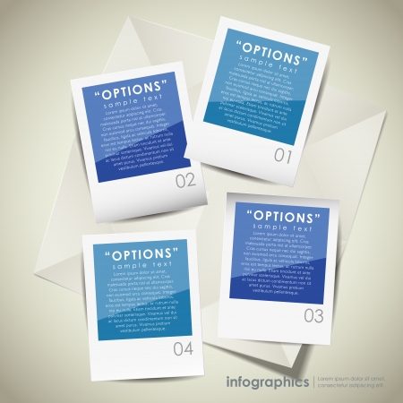 vector abstract 3d paper infographic elementsのイラスト素材