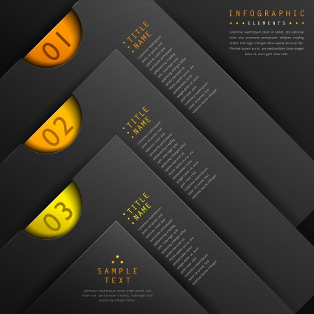 classic abstract 3d paper infographic elementsのイラスト素材