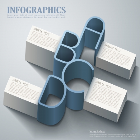 vector abstract 3d infographic elementsのイラスト素材