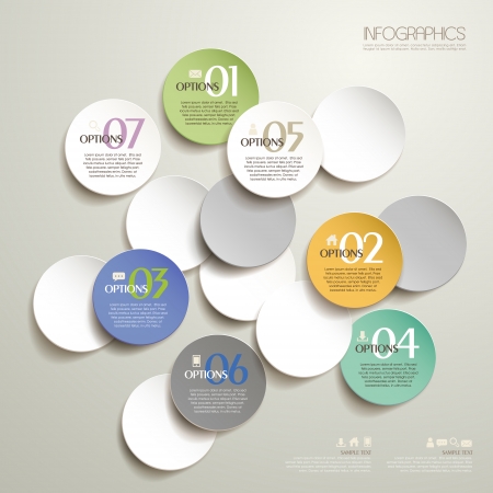 vector abstract 3d paper infographic elementsのイラスト素材