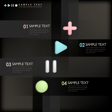 vector abstract 3d paper infographic elementsのイラスト素材