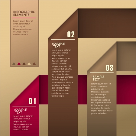 vector abstract 3d paper infographic elementsのイラスト素材