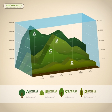 modern vector chart abstract infographic elements designのイラスト素材