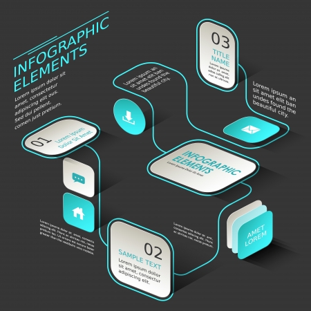 modern vector abstract flow chart infographic elementsのイラスト素材