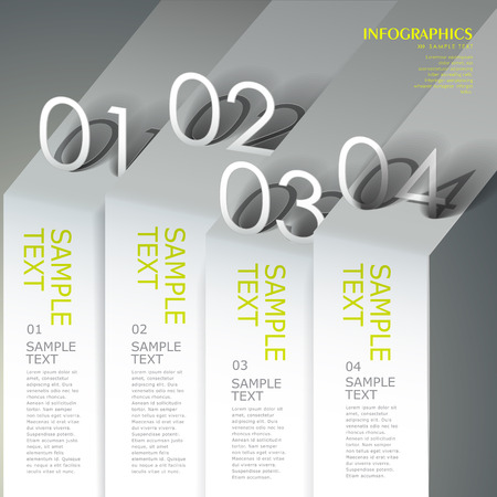 modern vector abstract 3d paper infographic elementsのイラスト素材