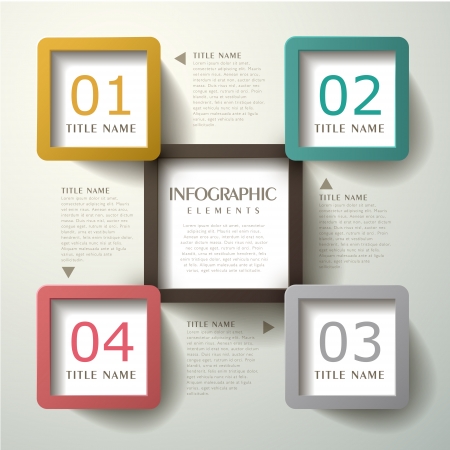 realistic vector abstract 3d tag infographic elementsのイラスト素材