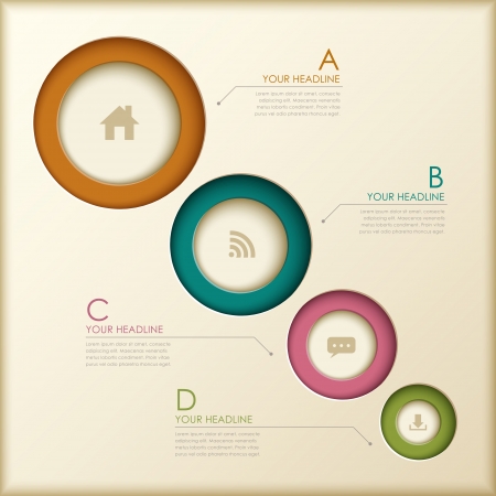 modern vector abstract 3d ring infographic elementsのイラスト素材