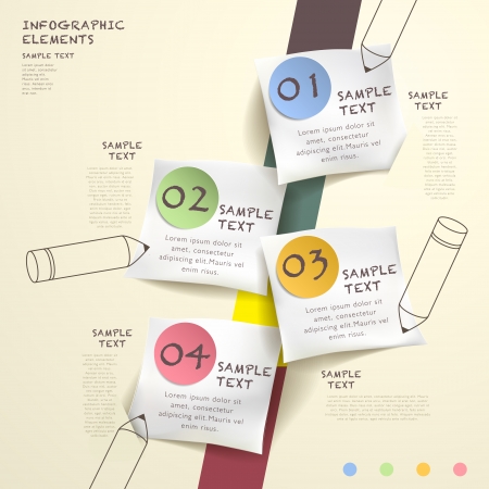hand draw style vector abstract flow chart infographic elementsのイラスト素材