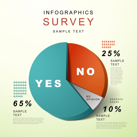flat design modern vector abstract pie chart infographic elementsのイラスト素材