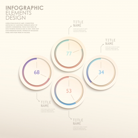 modern abstract circle chart infographic elementsのイラスト素材