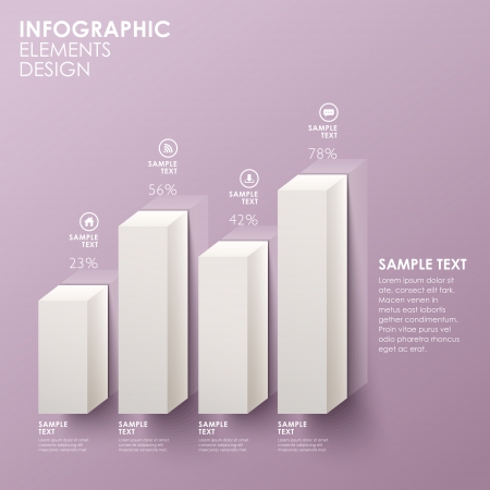 modern abstract bar chart infographic elementsのイラスト素材